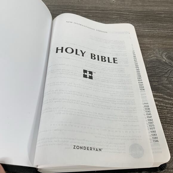 Zondervan Holy Bible NIV ReadEasy Black Italian Duo-tone - Picture 8 of 13